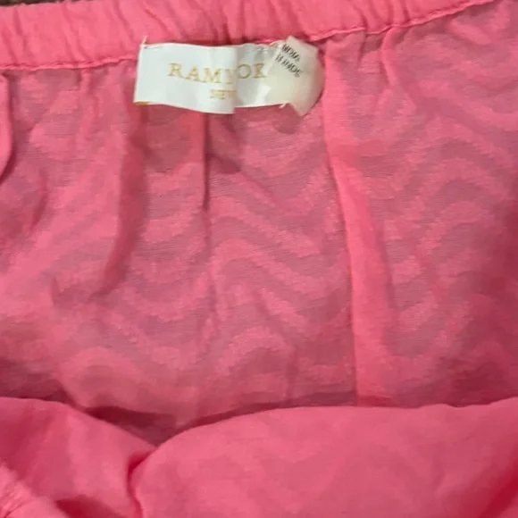 Ramy Brook Strapless Pink Smocked-Waist Tiered Mini Dress - Picture 4 of 5